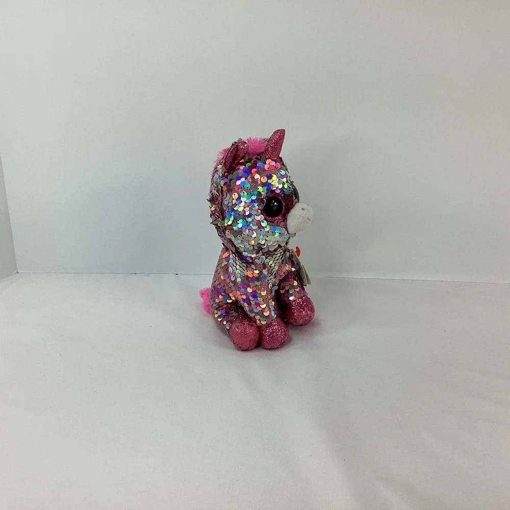 TY Flippables Sequin Plush Sparkle 6" Unicorn Flips Color Change Stuffed Animal - Picture 3 of 14